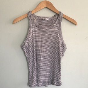 Zara Black And White Striped Tank Top